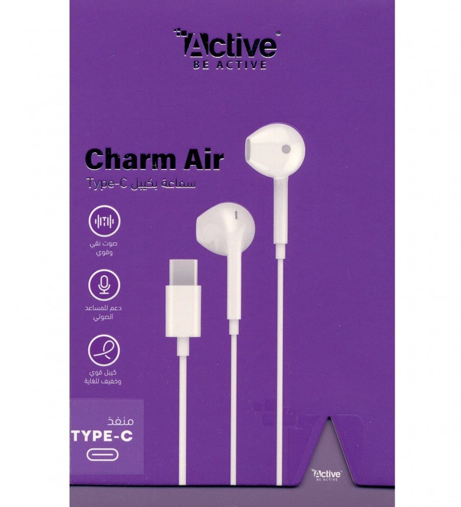 سماعة سلكية مدخل تايب سي متوافقة مع الايباد من Active
