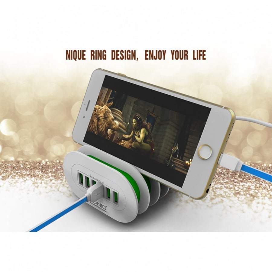شاحن LDNIO المكتبي 7A ذو 6 منافذ USB