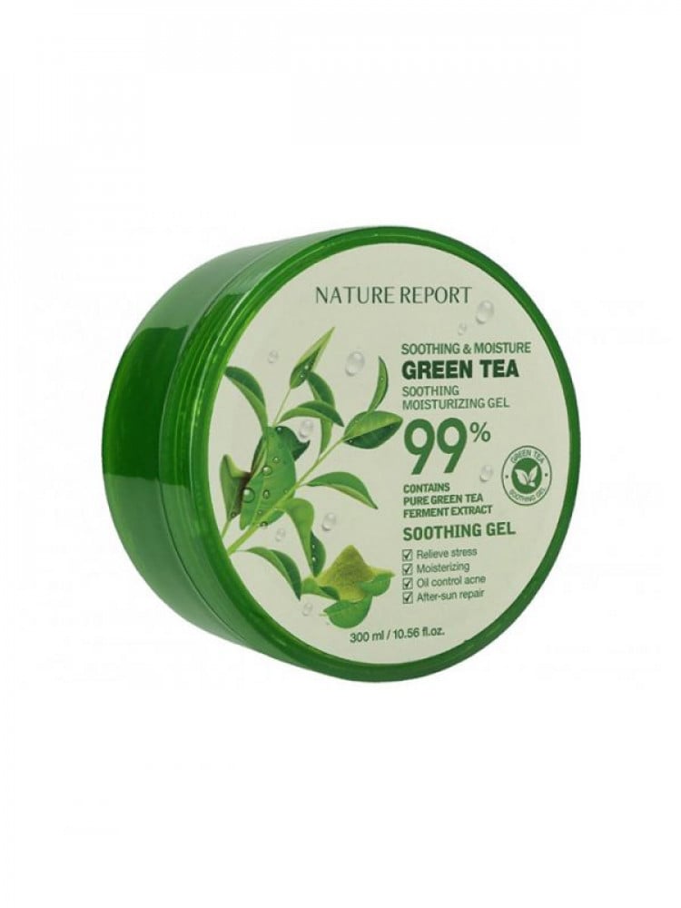 Nature Report Gel moisturizer and soothing for the skin with green tea