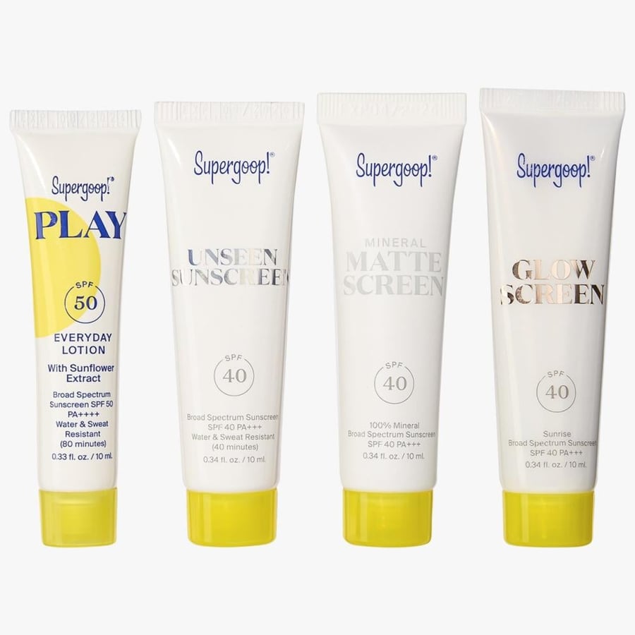 سوبر جوب طقم كريم لوشن وواقي من الشمس بمعامل حماية SPF 30 - 4- حجم ميني 4*10 مل