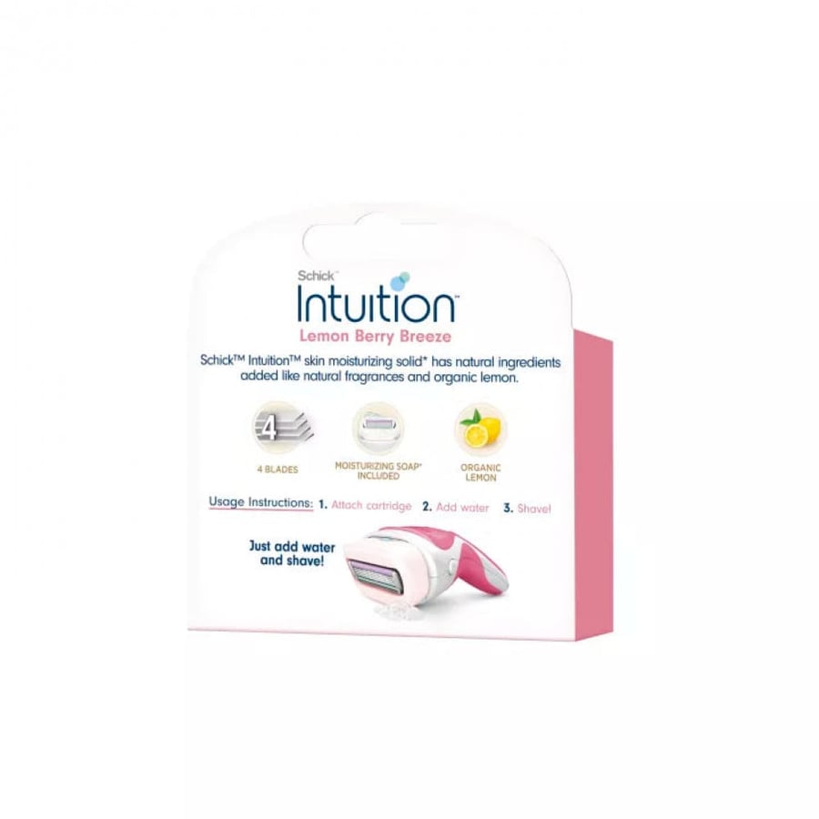 Chic Intuition women's shaver replacement parts with Lemon Berry, 3 heads