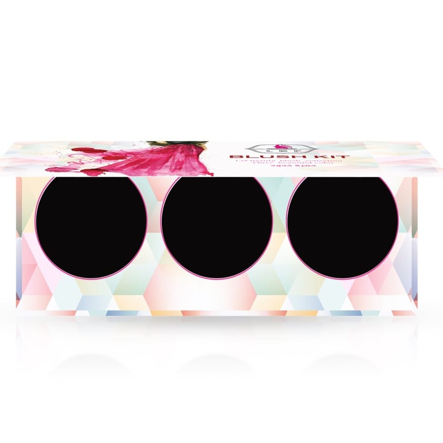 Empty blush palette for creating a palette with the colors suitable for you ×3