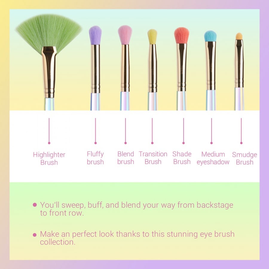 Jisup brush set gift set with colorful brushes, sponge, case, and bag T319