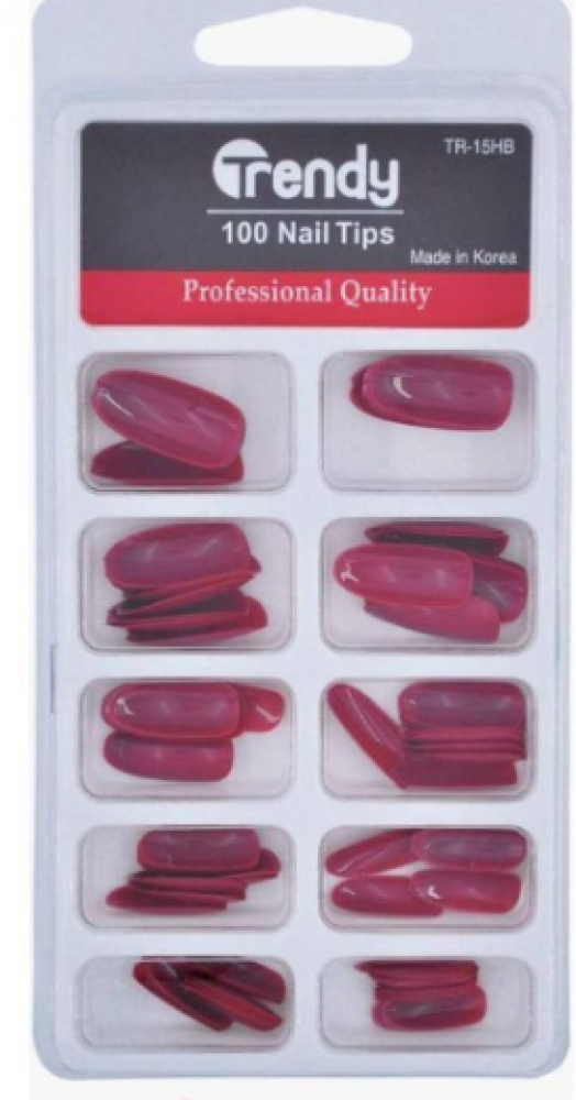 Trendy set of artificial nails 100 pieces TR 15Hb