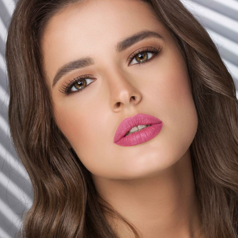 Matte velvet lipstick in a rich color enhanced with beeswax for daily use - LUSAKA 63