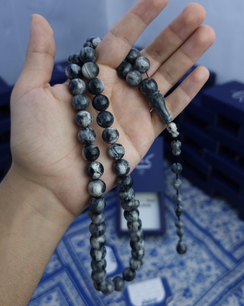 سبحة فاتوران سلفر مموج تمليكة