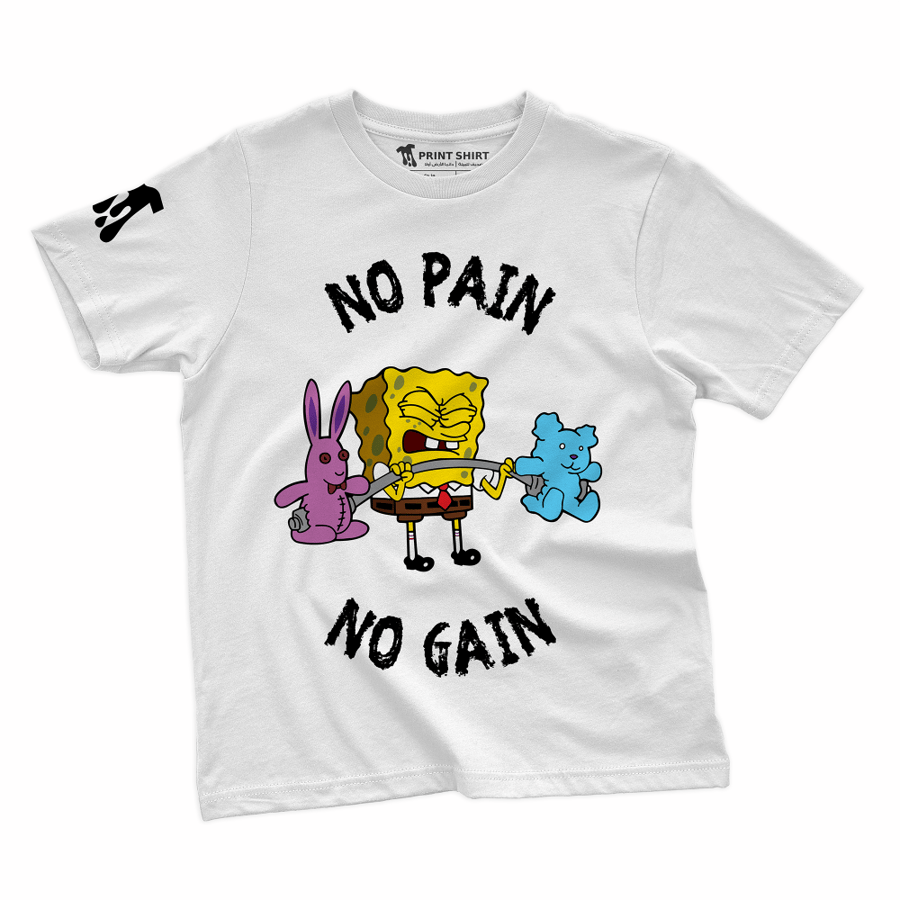 سبونج بوب – No Pain No Gain | تيشرت - للجنسين -