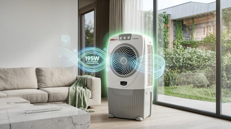 مكيف صحراوي إلكترو جنرال 70 لتر، 195 واط، 3 سرعات TDC-IN70L - أبيض