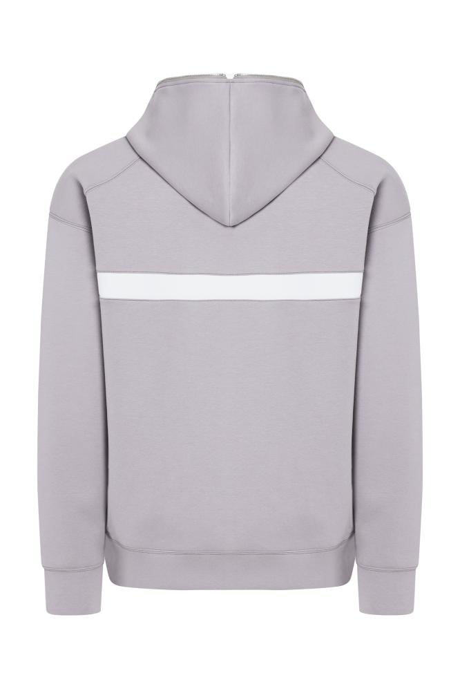 Hoodie with front pocket oversized for unisex - gray