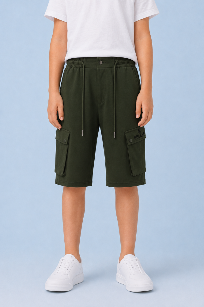Kids’ Classic Regular Fit Shorts – Olive