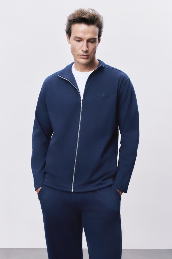 Men’s Blue Piqué Jacket