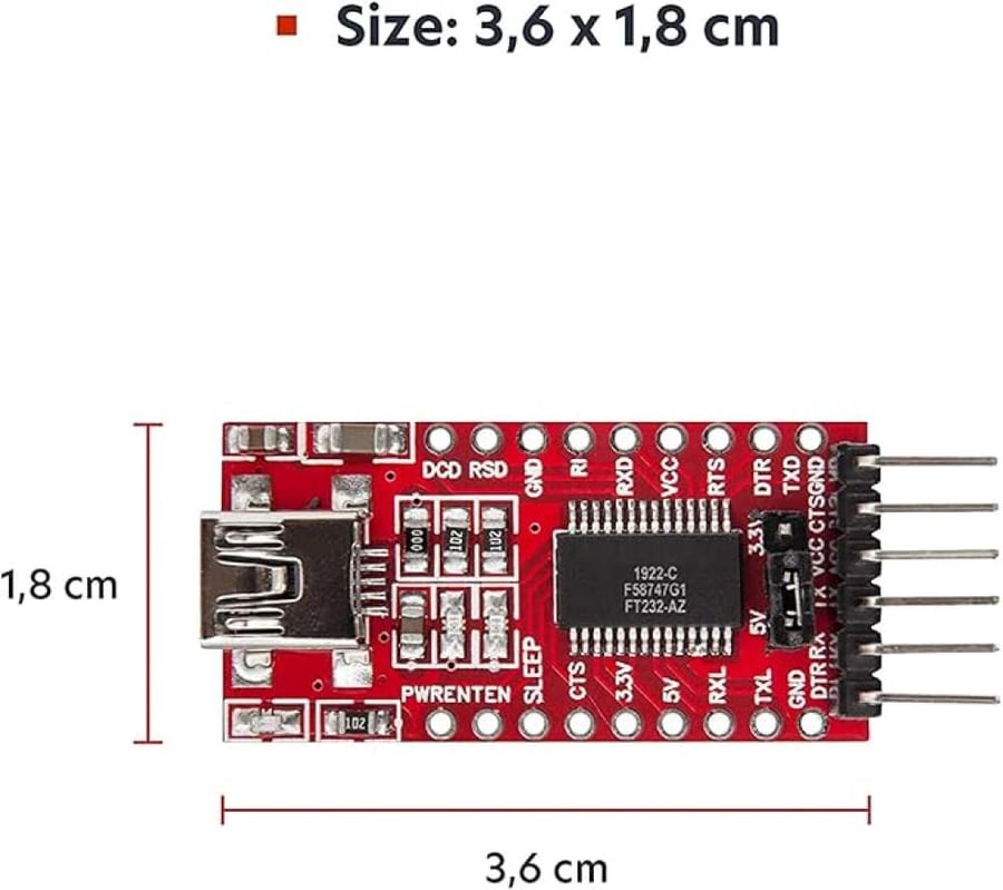 محول تسلسلي  Mini USB TO TTL