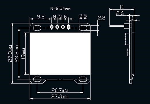 شاشة 0.96  OLED