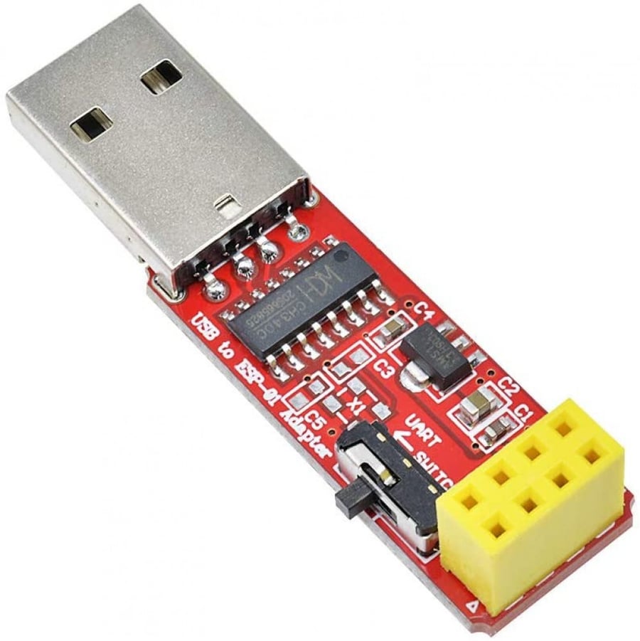 وصلة برمجة ESP-01 بمفتاح تبديل