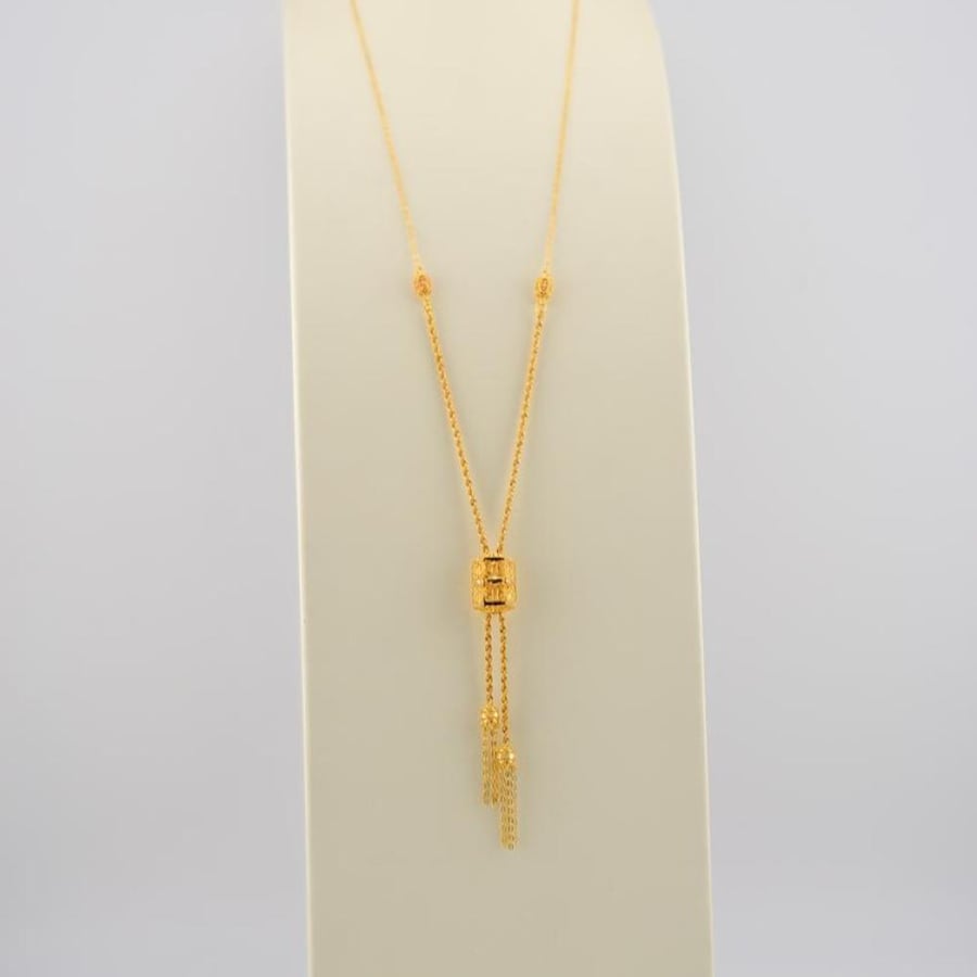 Pure 21-karat gold lantern rosary