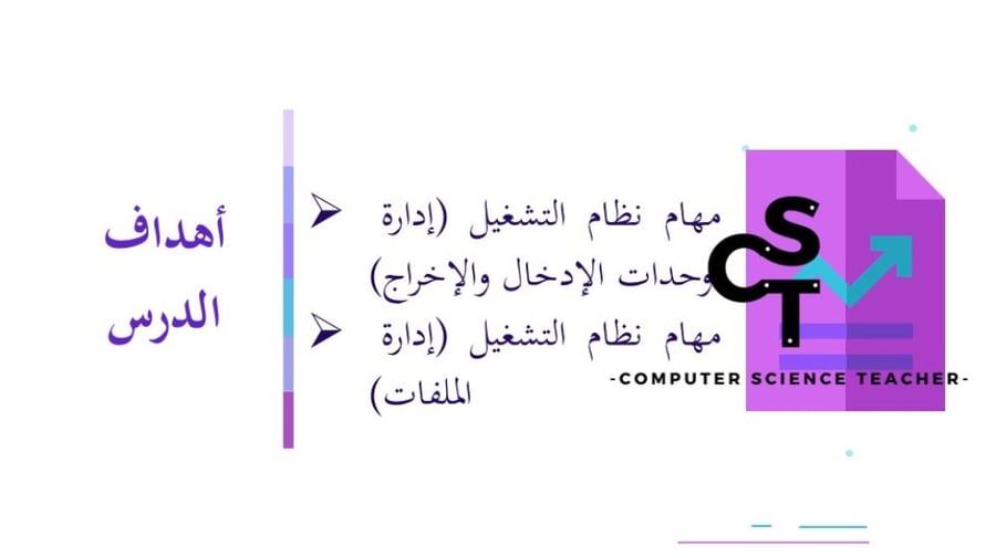 عرض تقنية رقمية 1-1 ثانوي-الوحدة 1- الدرس الثالث : أنظمة التشغيل - جزء2