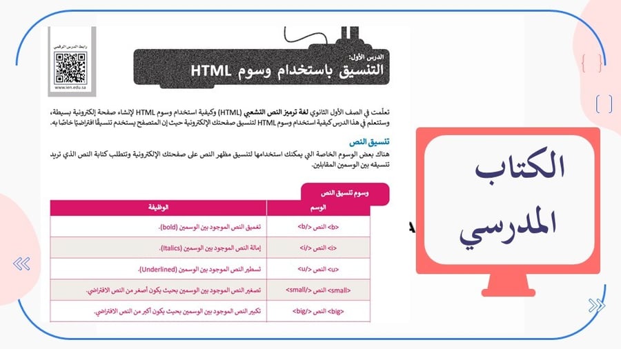 الدرس1: التنسيق باستخدام وسوم HTML- الجزء1