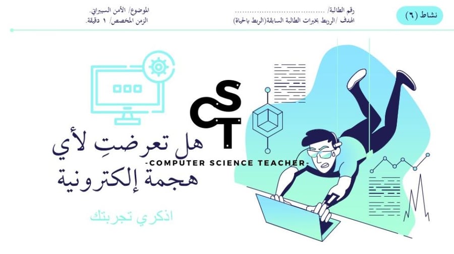 عرض الصف الثالث المتوسط-الدرس1 : مقدمة في الأمن السيبراني-جزء2 والأخير