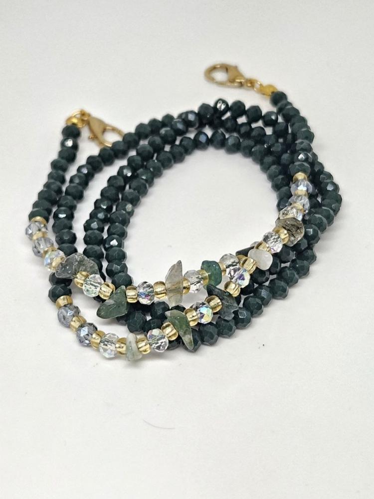 Elegant glasses chain - green