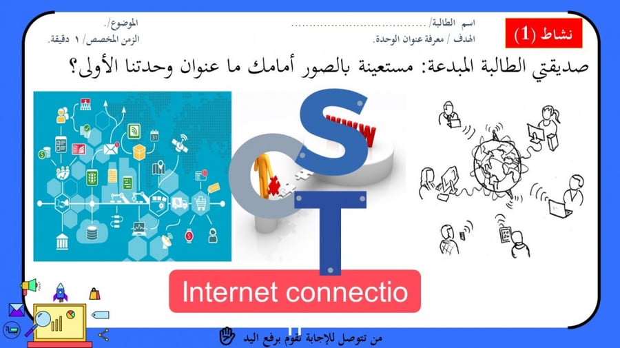 شبكات الإنترنت الجزء 1-عرض مهارات رقمية للصف الأول المتوسط-