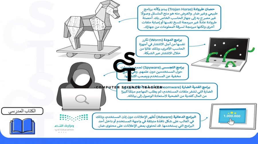 الاستخدام الآمن للإنترنت الجزء 1-عرض مهارات رقمية للصف الأول المتوسط