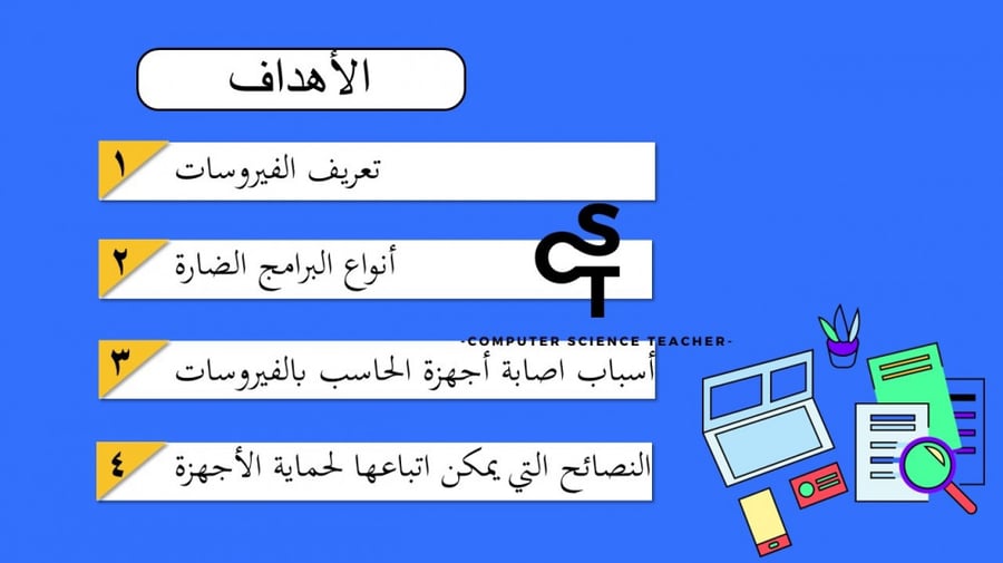 الاستخدام الآمن للإنترنت الجزء 1-عرض مهارات رقمية للصف الأول المتوسط