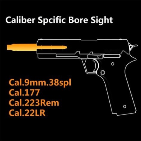 Laser weight of 9 mm caliber - 38 caliber