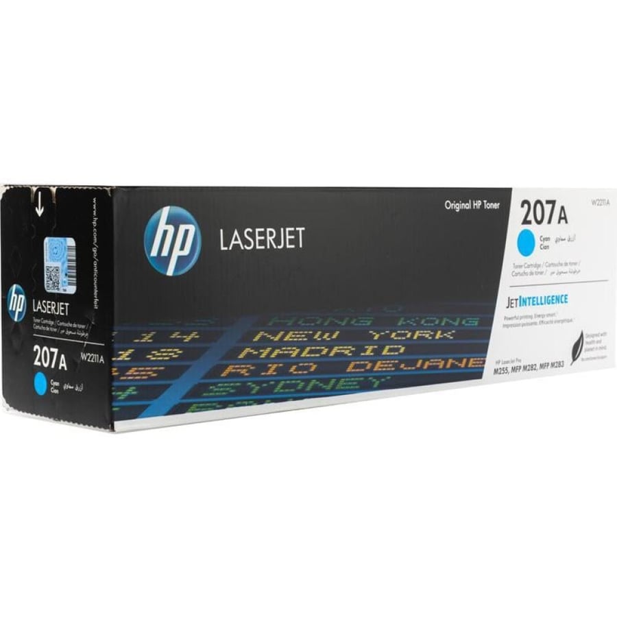 حبر اتش بي ليزر 207A سماوي أصلي  لطابعات اتش بي ليزر ملونه  - TONER HP 207A CYAN W2211A