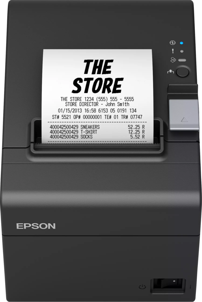 طابعة إيصالات و فواتير إبسون حراري أسود يو اس بي EPSON TM-t20III USB