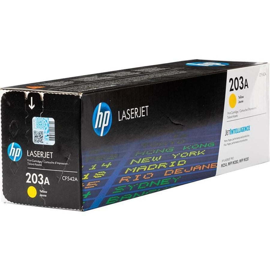 حبر اتش بي ليزر 203A أصفر أصلي لطابعات اتش بي ليزر ملونه - TONER HP 203A YELLOW CF542A