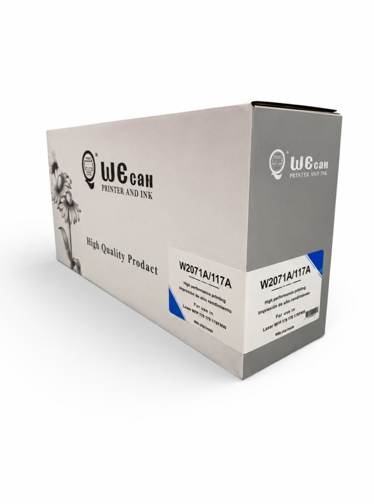 حبر وي كان ليزر 117A أزرق - سماوي لطابعات إتش بي ليزر ملونه  - TONER  WE CAN 117A CYAN W2071A