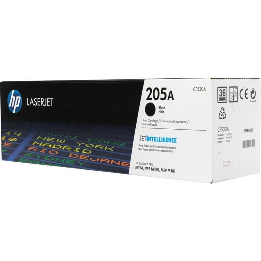 حبر اتش بي ليزر 205A أسود أصلي لطابعات اتش بي ليزر ملونه - TONER HP 205A BLACK CF530A