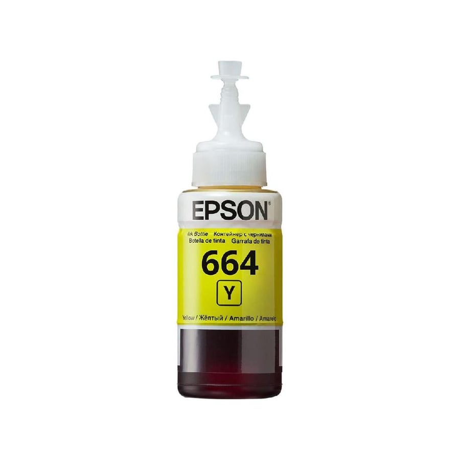 قارورة حبر ابسون INK EPSON T664 أصفر أصلي - EcoTank Ink Bottle YELLOW