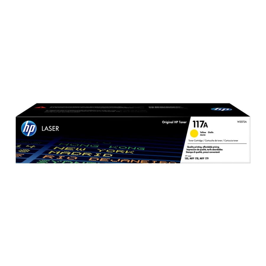 حبر اتش بي ليزر 117A أصفر أصلي  لطابعات اتش بي ليزر ملونه  - TONER HP 117A YELLOW W2072A