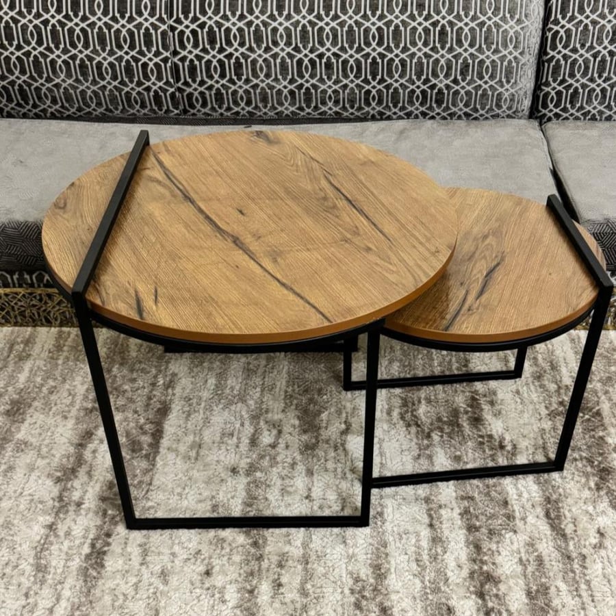 A set of two interlocking tables