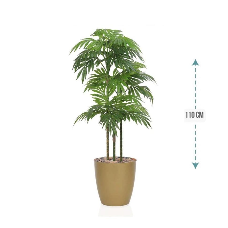 Date palm tree 3 branches plastic basin 110 cm