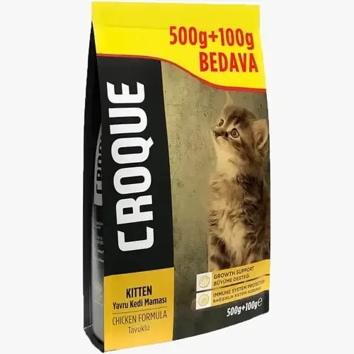 Krok Kiten dry cat food - chicken flavor 600 grams for small cats