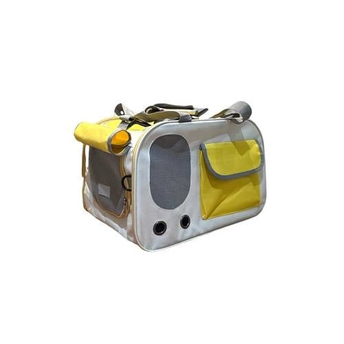 Cat and animal transport bag (yellow and beige)
