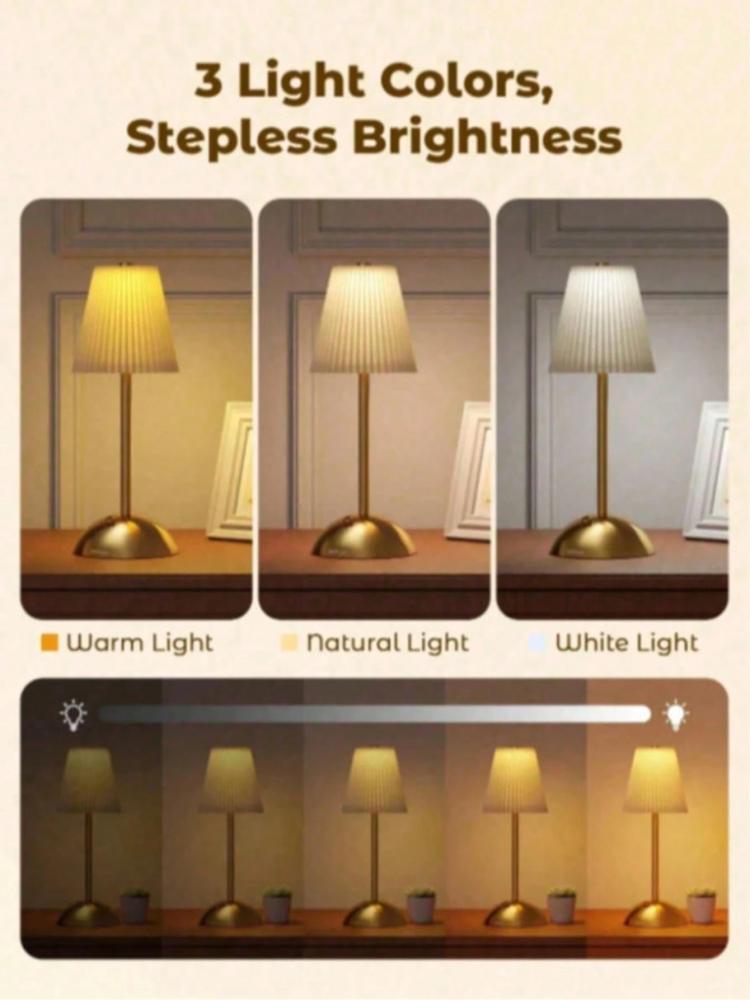 مصباح LED جانبي لمس قابل للشحن