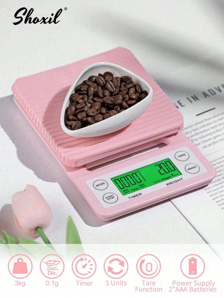 ميزان قهوة shoxil بمؤقت وشاشة LCD
