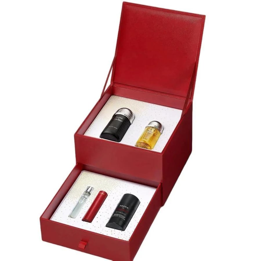 مجموعة هدايا فاخرة كارتييه باشا (اديشن نوار أو دو تواليت 100 مل + عطرباشا برفيوم 50 مل + مزيل عرق 75 مل + أو دو تواليت 15 مل)