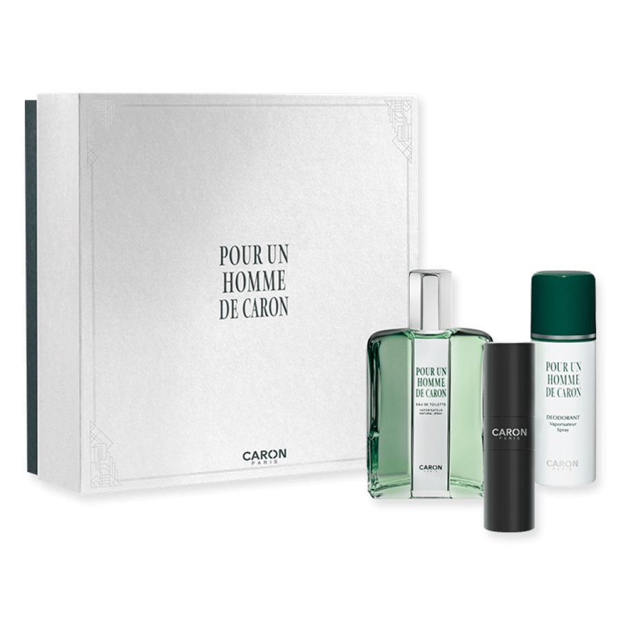 مجموعة كارون بور آن أووم دو كارون (أو دو تواليت 125 مل + رذاذ معطر مزيل للعرق 200 مل + أو دو تواليت مناسب للسفر 15 مل)