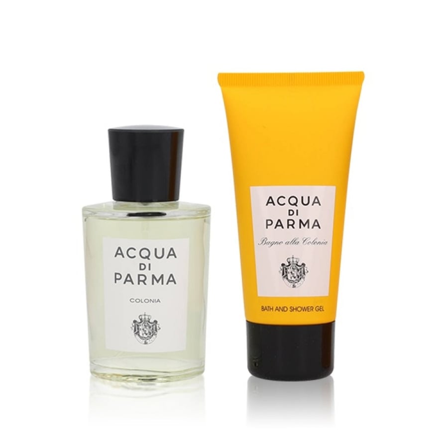 عطر اكوا دي بارما مجموعة كولونيا (أو دو كولون 100 مل + جل إستحمام للشعر والجسم 75 مل + حقيبة صغيرة)