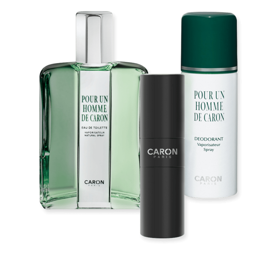 مجموعة كارون بور آن أووم دو كارون (أو دو تواليت 125 مل + رذاذ معطر مزيل للعرق 200 مل + أو دو تواليت مناسب للسفر 15 مل)