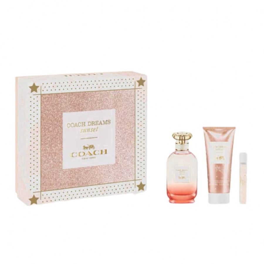 طقم هدايا كوتش دريمز صن سيت ( عطر 90مل + عطر بخ 10مل +بودي لوشن 100مل )