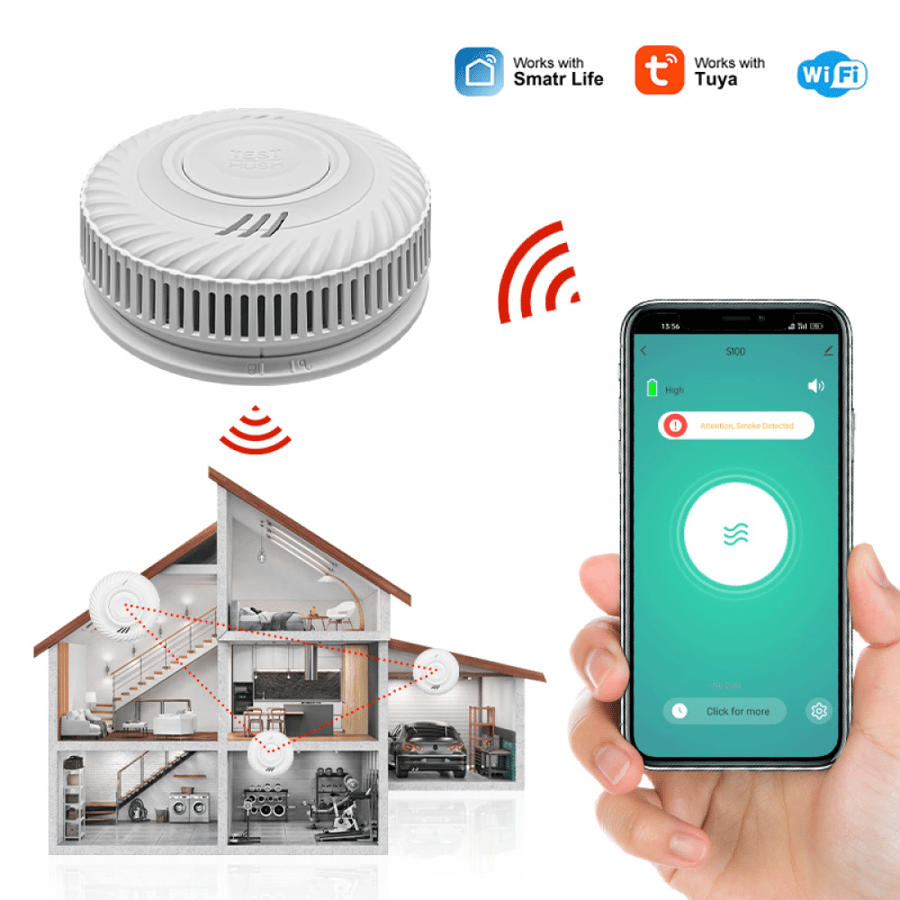 جهاز إنذار حريق WI-FI عن طريق تطبيق جوال