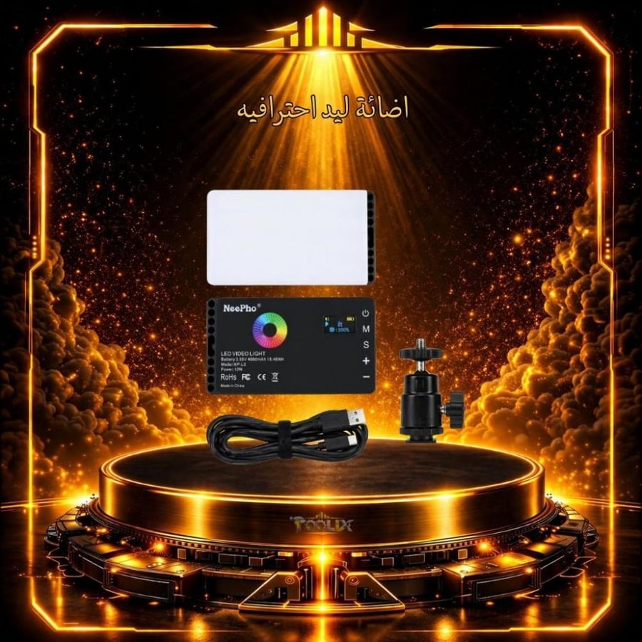 إضاءة التصوير جيب الذكية الاحترافية RGB LED