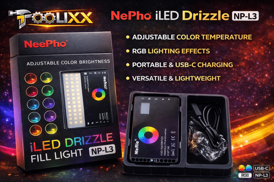 إضاءة التصوير جيب الذكية الاحترافية RGB LED