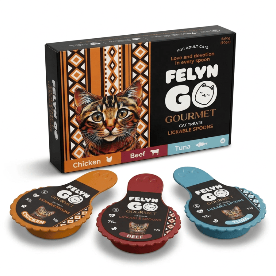 Felyn Go Gourmet Lickable Spoons Chicken & Beef & Tuna 6x10g