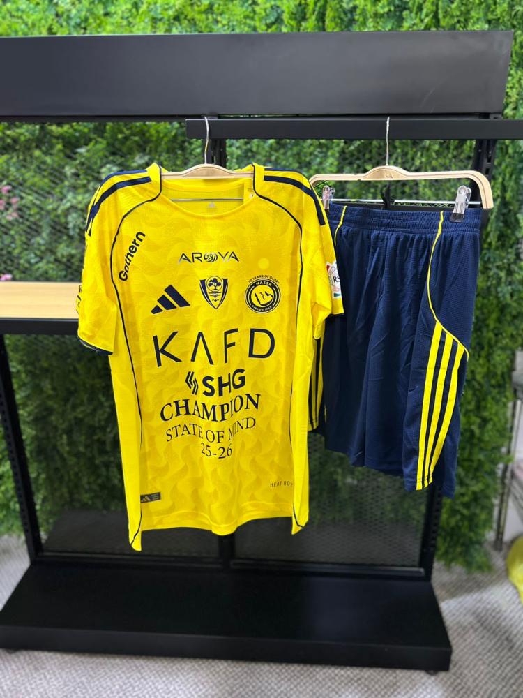 طقم النصر الاصفر اصدار التتويج بالدوري 2026